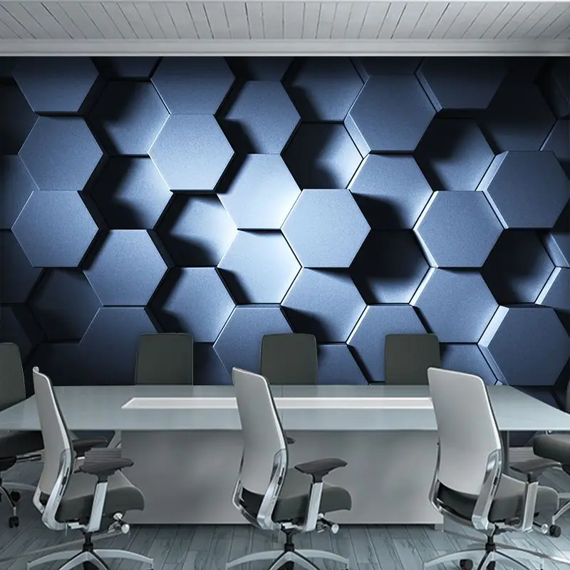 Silver Hexagon 3D Wallpaper