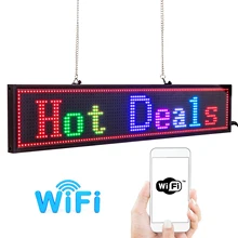 

P5 50CM LED Display Board LED Light Advertising RGB 7-Color Indoor WiFi Programmable Message LED Sign Panel with Chain SMD