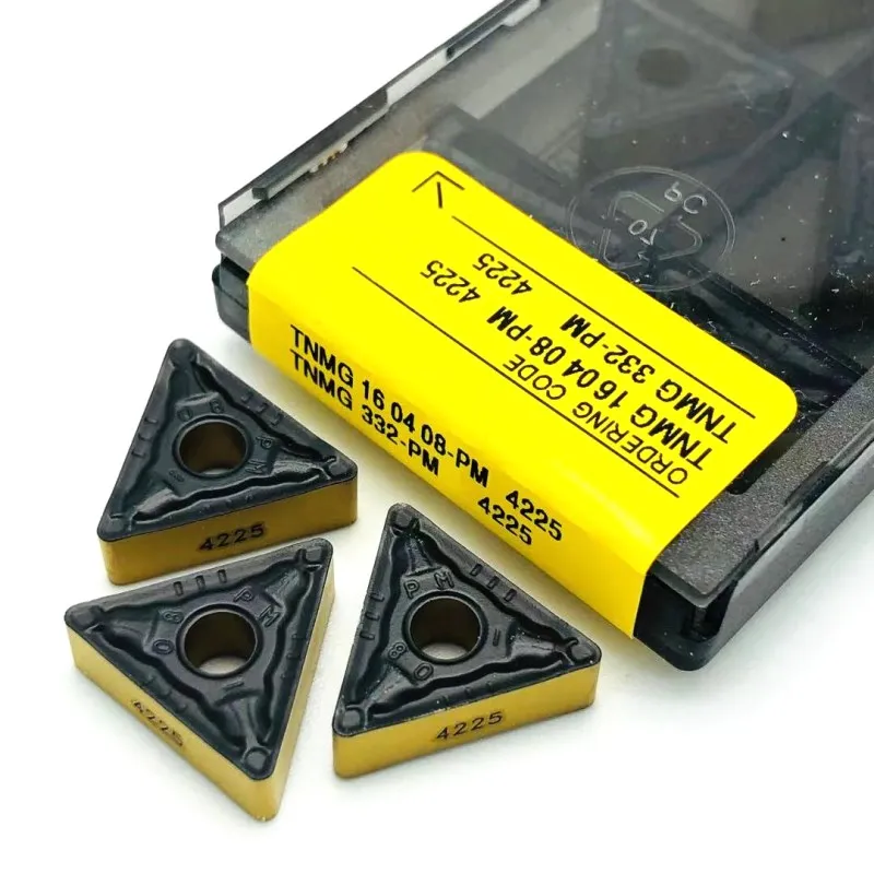 TNMG160404 TNMG160408 PM 4225 External turning tool 100% carbide insert CNC cutting tools TNMG 160408 PM4225 Turning Inserts