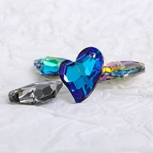 

Pipatian Devoted 2U Heart Pendants Pendant Decoration Rhinestone Accessory Components Diy Crafts Trime Earring Making Studs