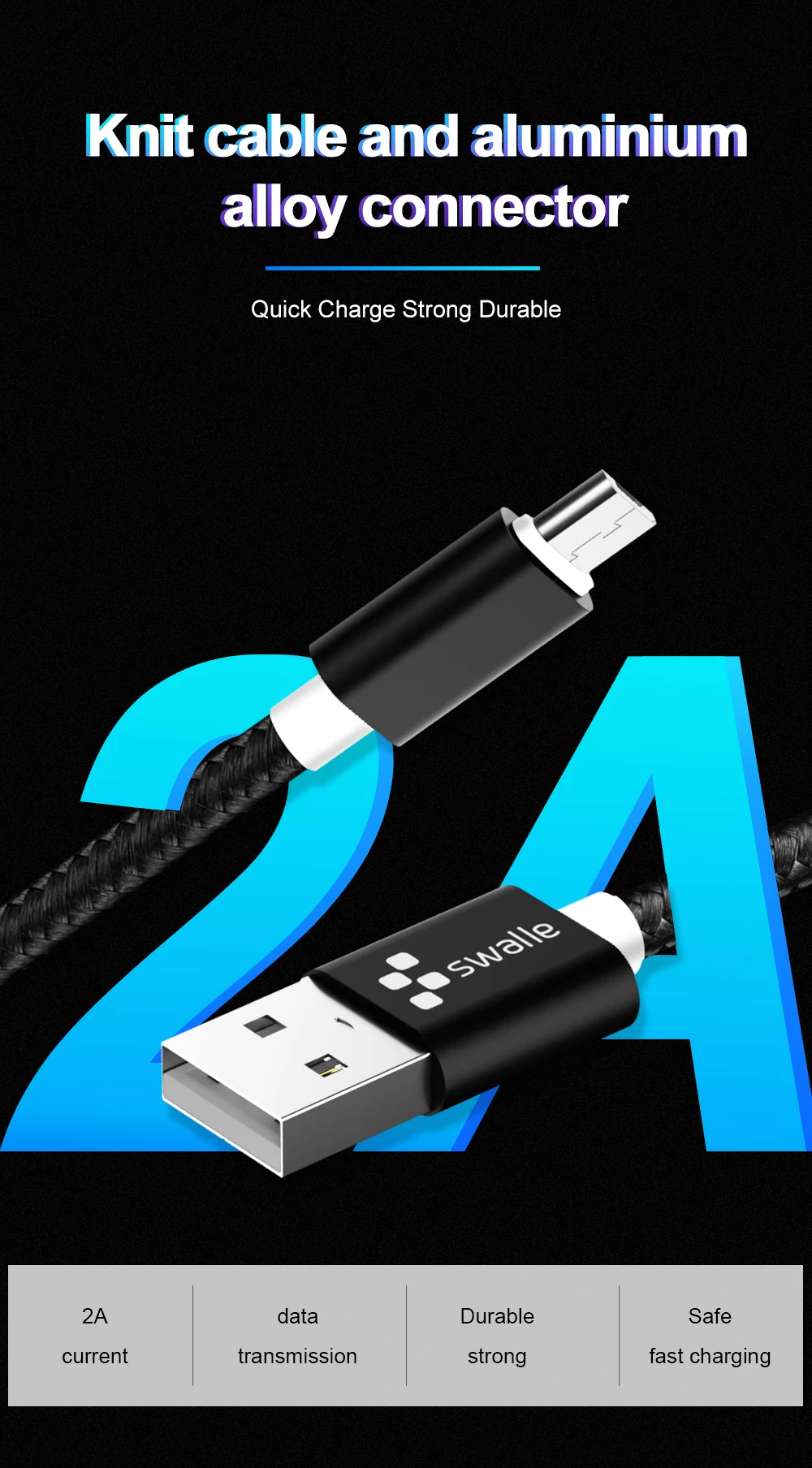 Swalle type-C USB кабель нейлоновый провод для быстрого заряда для i Phone Sam sung Xiao mi cro мобильный телефон usb зарядный шнур Быстрая