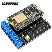 Node mcu kit de desenvolvimento v3 cp2102 nodemcu + escudo do do motor wi-fi esp8266 Esp-12e, diy rc brinquedo de controle remoto lua iot l293d carro inteligente