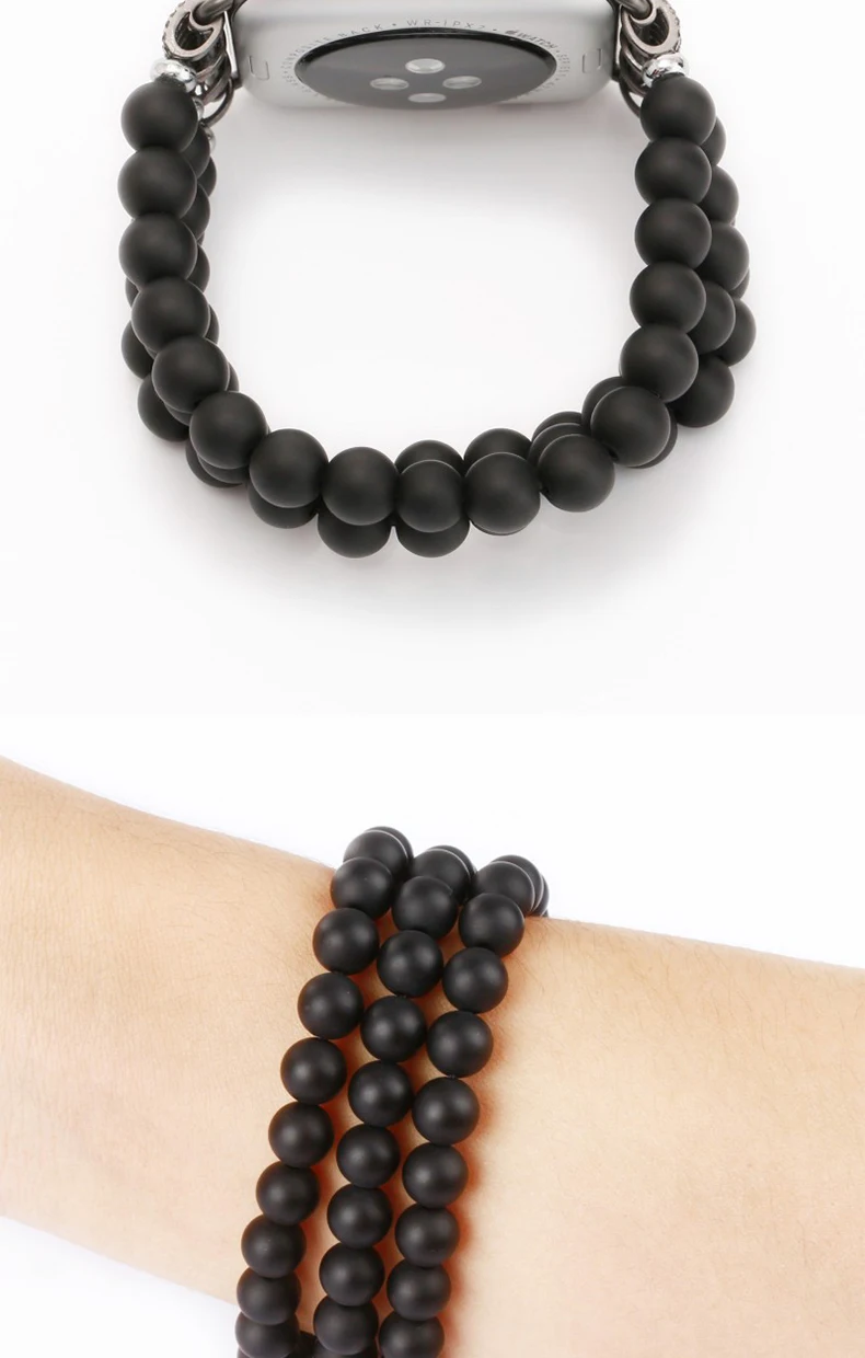 Новинка для часов pple 5 4 3 2 1 для iwatch5 ручной работы черный агат для ремешка pple 44 мм 42 мм 40 мм 38 мм Мода для ремешка pple