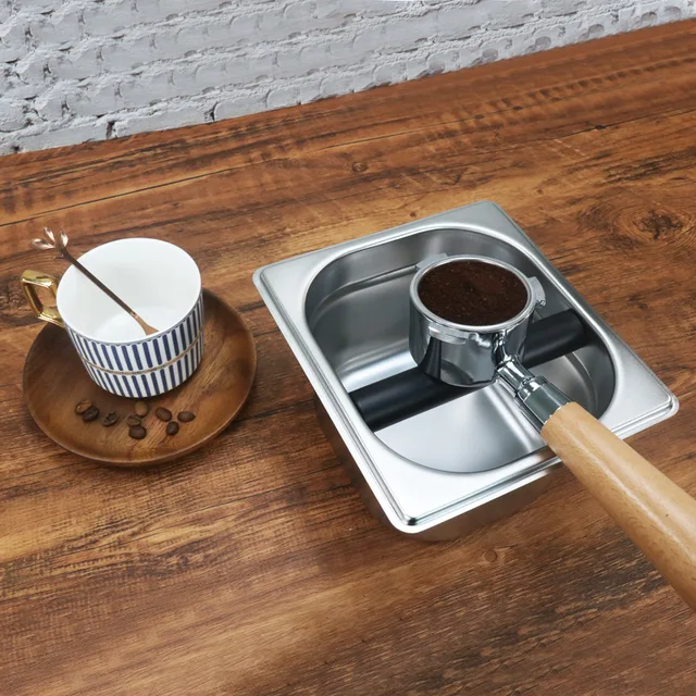 Rozsdamentes Acél Kopogtató Doboz Csúszásgátló Kávécsiszolás Dump Szemétkávézó Tartozékok Knock Eszpresszó Tartály - Image 2