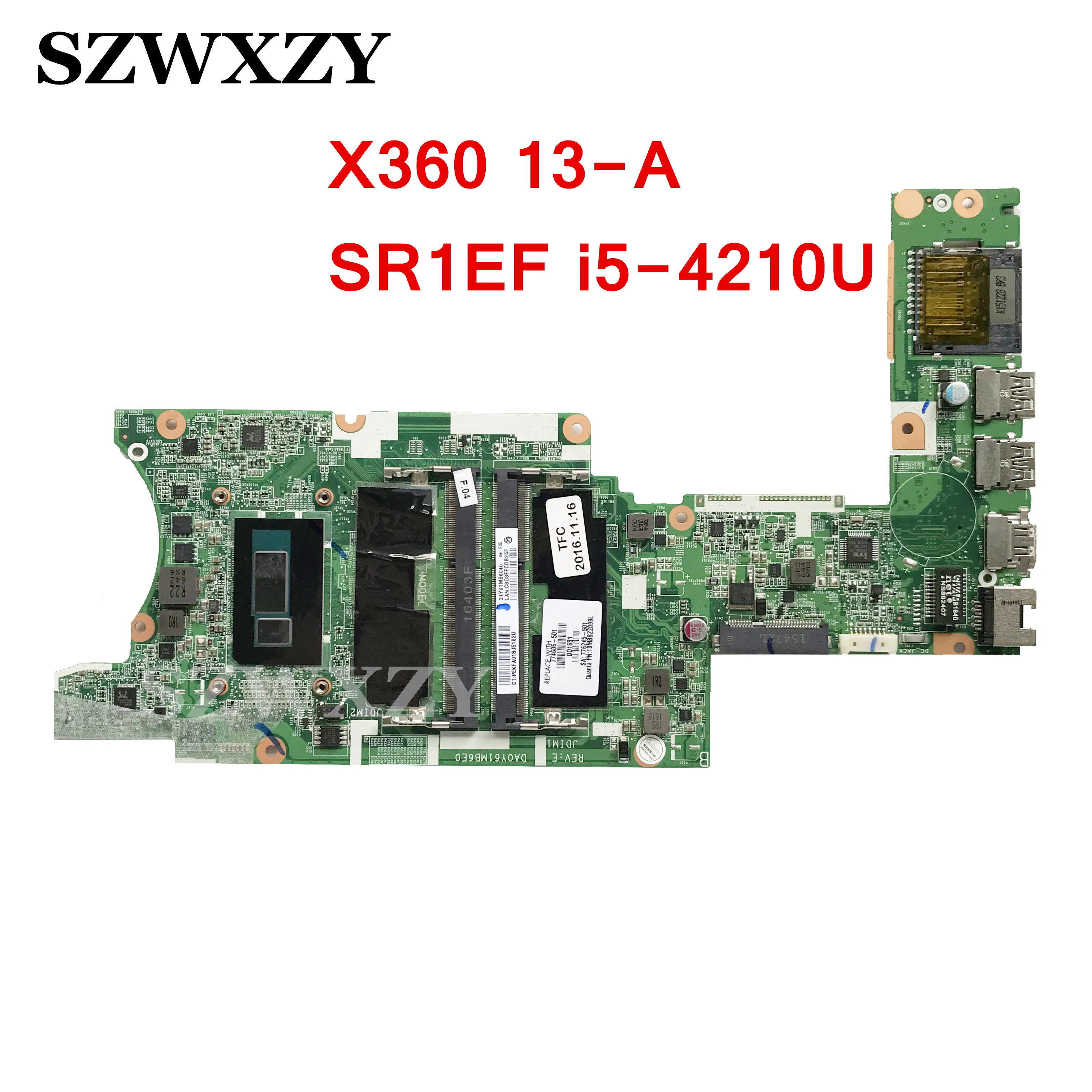 Для hp павильон X360 13-A Материнская плата ноутбука SR1EF I5-4210U DA0Y61MB6E0 774606-001 774606-601 774606-501 |