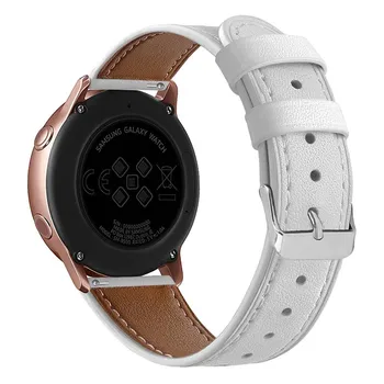 

22/20mm leather strap for Samsung Galaxy Watch Active smart watch straps Wristband for men women First layer cowhide round tail