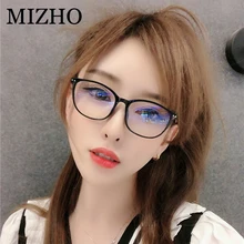 MIZHO женские очки, оправа, анти-синий свет, очки, рамка, винтажный с прозрачными стеклами, овальные компьютерные очки, оптическая оправа для очков