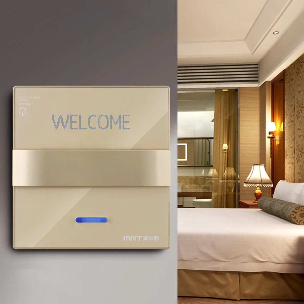 

1PCS 86x86cm Power Switch Magnetic Card Electric Switchs 220V / 40A Button Insert Button Power Control Socket Hotel