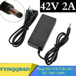 YZPOWER 42V 2A Chargeur De Batterie, 36V Li-ION Lithium Chargeur De Trotinette  Électrique, Vélo Électrique, Urbanglide, Chargeur Trottinette, DC 5,5 *  2,1mm Connecteur : : Sports et Loisirs