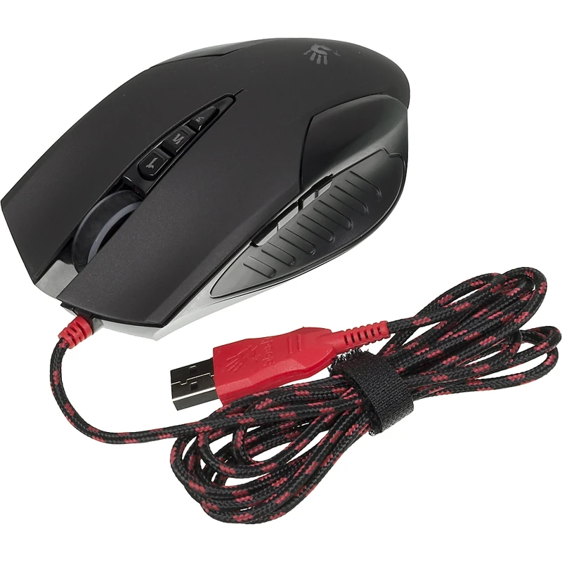 Мышь A4 Bloody V5M черный оптическая(3200dpi) USB игровая(8but
