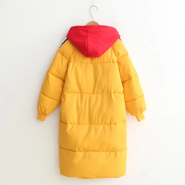 

Cotton Coat Women's Mid-length Winter Coat 2018 New Style Korean-style Students Loose-Fit BF Hoodie Cap Thick Cotton-padded Clot