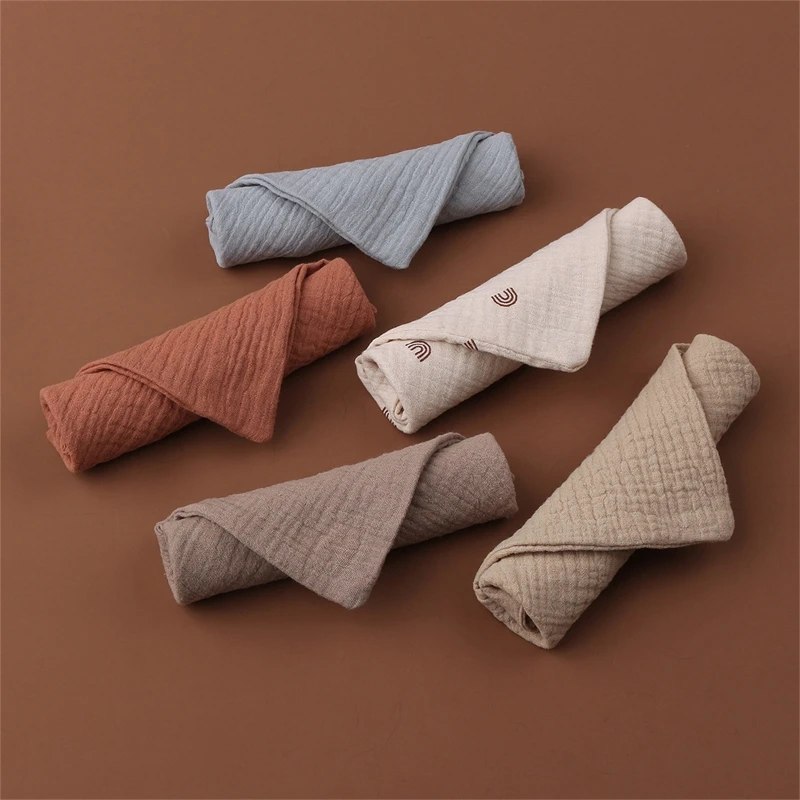 Baby Face Cloth Soft Absorbent Gauze Saliva Towel Bib Bath Towel Cotton Burp Cloth Handkerchief Kindergarten Washcloth 10 Pcs