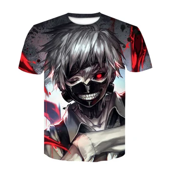 

2020 Hot Selling High Quality Men's 3D Printing Cartoon Ghoul Couple Short Sleeve Crew Neck T-Shirt And Top