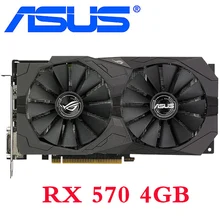 Видеокарты ASUS RX 570 4 Гб видеокарта 256Bit GDDR5 для карт AMD RX 500 серии VGA RX570 4 ГБ ИСПОЛЬЗУЕТСЯ DisplayPort HDMI DVI 580