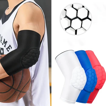 1Pcs Elleboog Pad Protector Ademende Anti-slip Compressie Arm Mouw Guard Brace Ondersteuning Mouwen Voor Basketbal Sport Fitness 1Pcs Elleboog Pad Protector Ademende Anti-slip Compressie Arm Mouw Guard Brace Ondersteuning Mouwen Voor Basketbal Sport Fitness