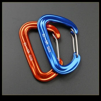 

16KN D Ring Buckle Snap Hook Key chain Clip Rock Climbing for Camping Outing Hammock