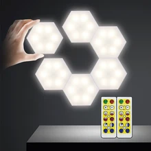 Diy conduziu a luz da noite sensor de controle remoto a pilhas luzes reguláveis sob armários do armário para casa parede guarda-roupa do banheiro
