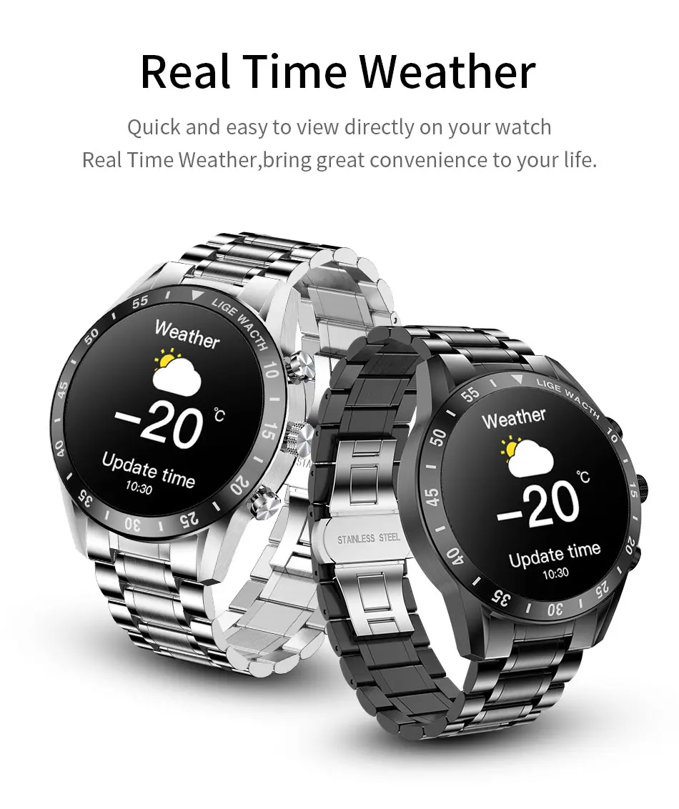 lige relógio inteligente para homem bluetooth chamada relógios masculinos de fitness esportes pulseiras smartwatch android ios relógio marido presentes
