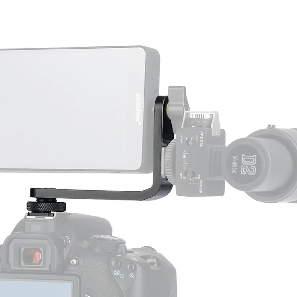 Микрофонная стойка L кронштейн ручка для камеры для монитора Gimbal светодиодный видео светильник крепление для микрофона с 2 холодными башмаками для DSLR камеры