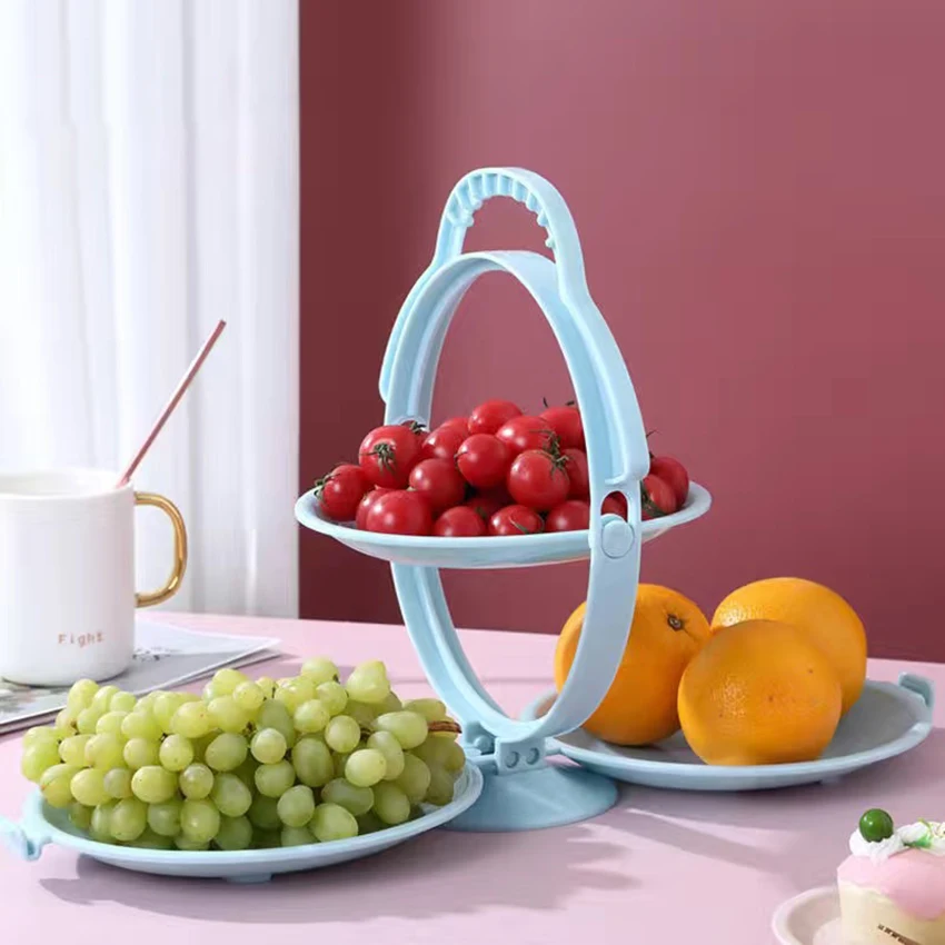 1PC Breakfast Trays, Dessert Holder, New Double-layer, Three Layer Fashion  Style Skewer Plate, Snack Plate, Fruit Plate, Creative Afternoon Tea Birthd