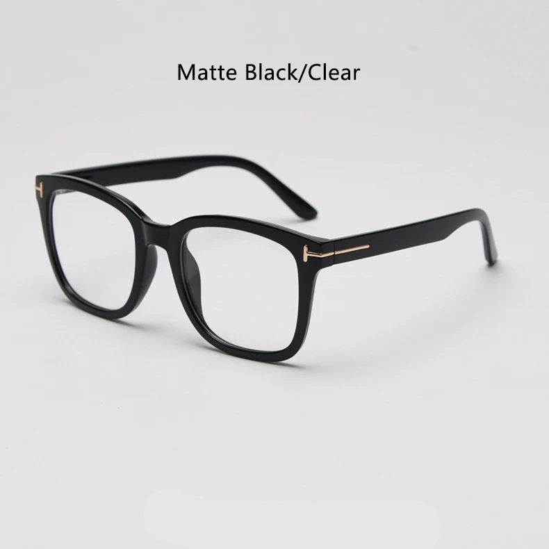 Matte Black Черные Квадратные оптические очки без обезжиривания, поликарбонатная оправа для женщин и мужчин, прозрачные компьютерные очки, винтажная оправа для очков, высокое качество - Цвет оправы: Matte Black