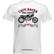 Camiseta VIntage italiana Moto guzzy Cafe Racer Sp 1000-Nueva Camiseta de algodón para hombre de cuello redondo de manga corta Camiseta Casual