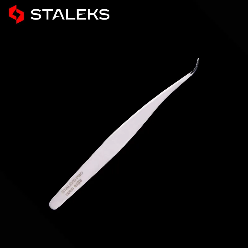 1pc STALEKS TE-41-3 High Quality Graft Eyelash Tool High Precision False Eyelash Tweezers Eyelash Makeup Assistance Tool 4