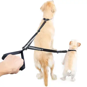 

2 in 1 Pet Leash with Double Head Adjustable Double-head Nylon Dog Leash for Dogs Outdoor Walking Traction Rope