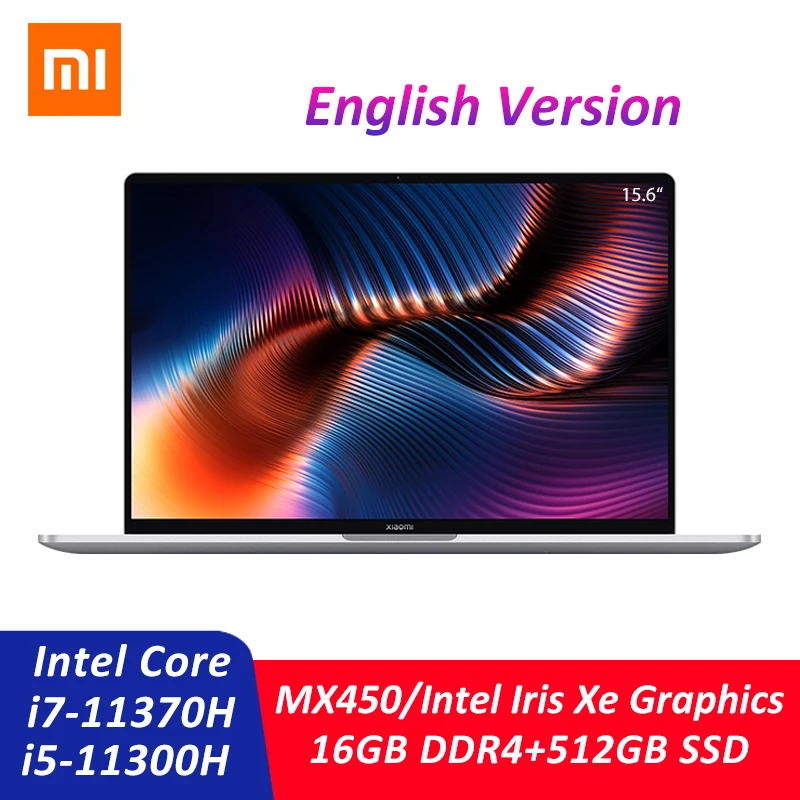 Xiaomi Mi portátil Pro 15 Intel Core i7-11370H/i5-11300H 16GB DDR4 512GB SSD 3,5 K pantalla OLED de 15,6 pulgadas portátil de 100% sRGB huella PC