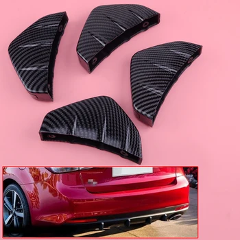 

CITALL 4Pcs Rear Bumper Fin Wing Diffuser Spoiler Protector Lip Universal