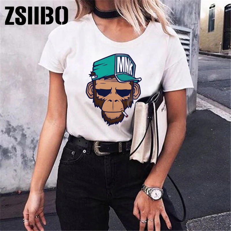 Hip hop wind fashion female T-shirt Graffiti Harajuku T-shirts Round neck Short sleeve riverdale t shirt sailor moon tops | Женская