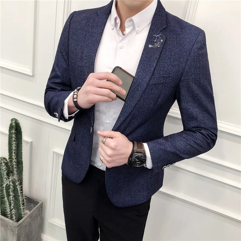 

2019 Spring And Autumn New Style Men Korean-style Casual Small Suit Men's Slim Fit Suit Thin Single West Coat Trend Men'S Wear