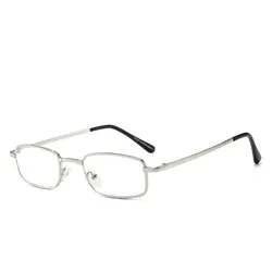 Новые повседневные бизнес анти-синие очки для чтения универсальные HD металлическая коробка очки для чтения модные унисекс очки для чтения