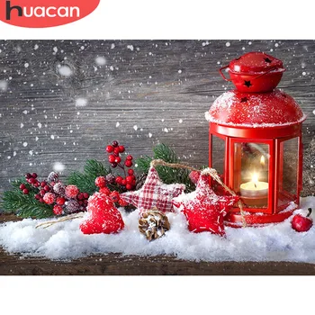 

HUACAN 5D Diamond Painting Christmas Landscape Full Square Drill Home Decoration Handcraft Art Kits Embroidery Picture