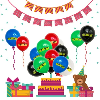 

10Pcs Ninjagoing Theme 12inch Latex Balloons Baby Shower Balloon Kids Gift Super Hero Birthday Party Favors Decoration Supplies