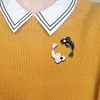 Épingles et broches animaux beau poisson rouge morue poisson noir et blanc bon souhait cadeaux bijoux chanceux vêtements de plongée Badge en métal ► Photo 3/6