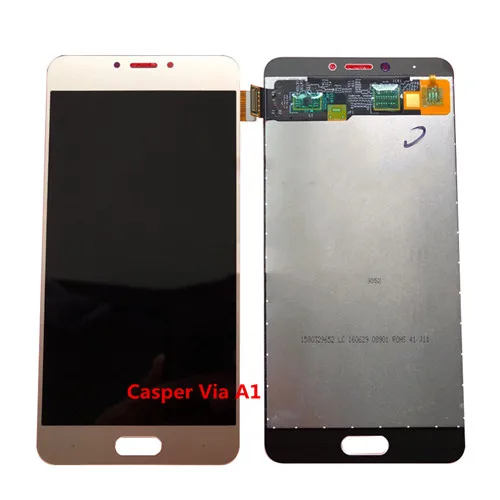 Casper Via A1 Plus ЖК-дисплей сенсорный экран дигитайзер сенсор Замена полная сборка A1Plus - Цвет: Via A1 Gold