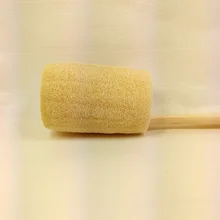 Деревянная ручка натуральная губка люфа назад скруббер щетка для ванной длинный душ EY669