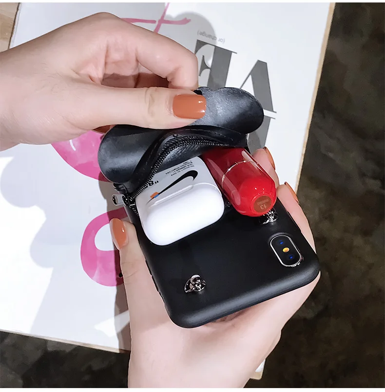 Модный чехол на плечо с мультяшными мышками для iphone 11 pro 8plus 8 6 s 7 plus xr xs max girl Шея кольцо для мобильного телефона силиконовый чехол