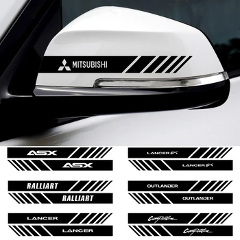 

Car Styling 2pcs Waterproof car rearview mirror sticker For Mitsubishi Ralliart Lancer Asx Outlander pajero l200 Accessories
