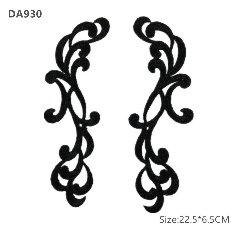 1 pair Embroidered Patches for Clothing Lace Applique patch Ballet Costumes Dress Sewing Crafts DA89 DA019