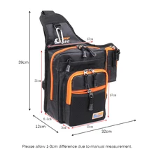 Сумка для рыбалки, холщовая катушка для ловли карпа, приманка, снасти, сумка, зеленый/оранжевый/черный, 32*39*12 см, многофункциональная, водонепроницаемая, наплечная передача