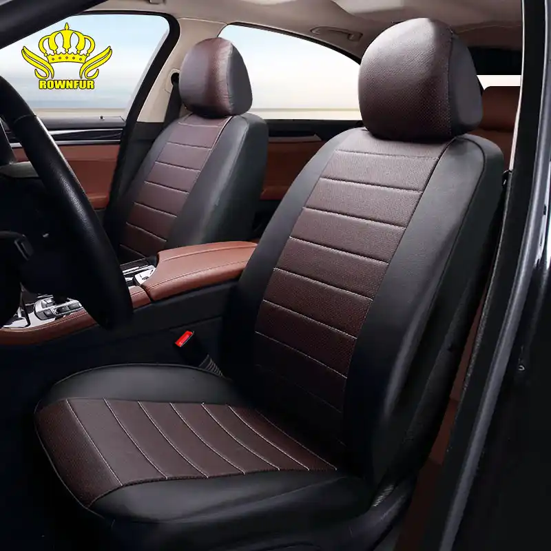 ROWNFUR 1Set PU Leather Car Seat Cover Universal Waterproof Car Seat