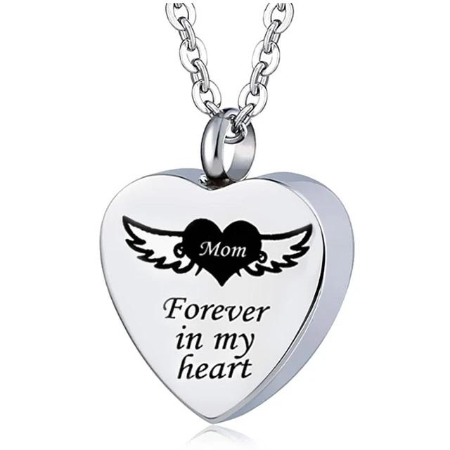 Buy Cremation Jewelry for Ashes Pendant for Dad Mom Stainless Steel Heart Cremation  Urn Necklace Memorial Pendant with Fill Kit (PMX-Dad) at Amazon.in