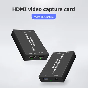 

4K HDMI Video Capture Card HDMI to USB Video Recorder Box Grabber Devicewith Local Loop Out for Game Recording Live Streaming