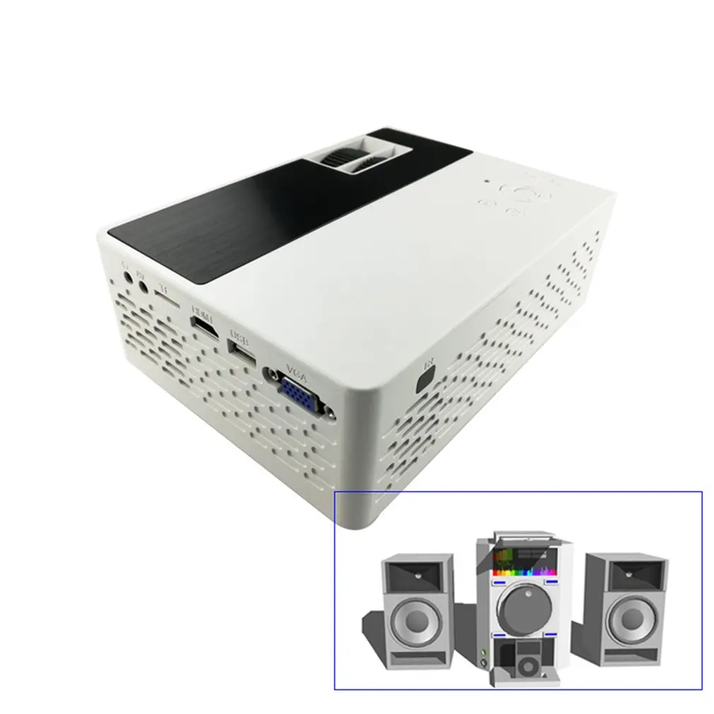 

Mini Projector True Stereo Super Sense Sound Quality Projector HD 1080P Home Projector Portable LED Projectors