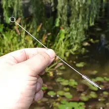 5 шт./партия соломенная Чистящая Щетка из нержавеющей стали бутылочка для кормления промывка питьевой трубы соломы детские бутылки щетки щетка для чистки