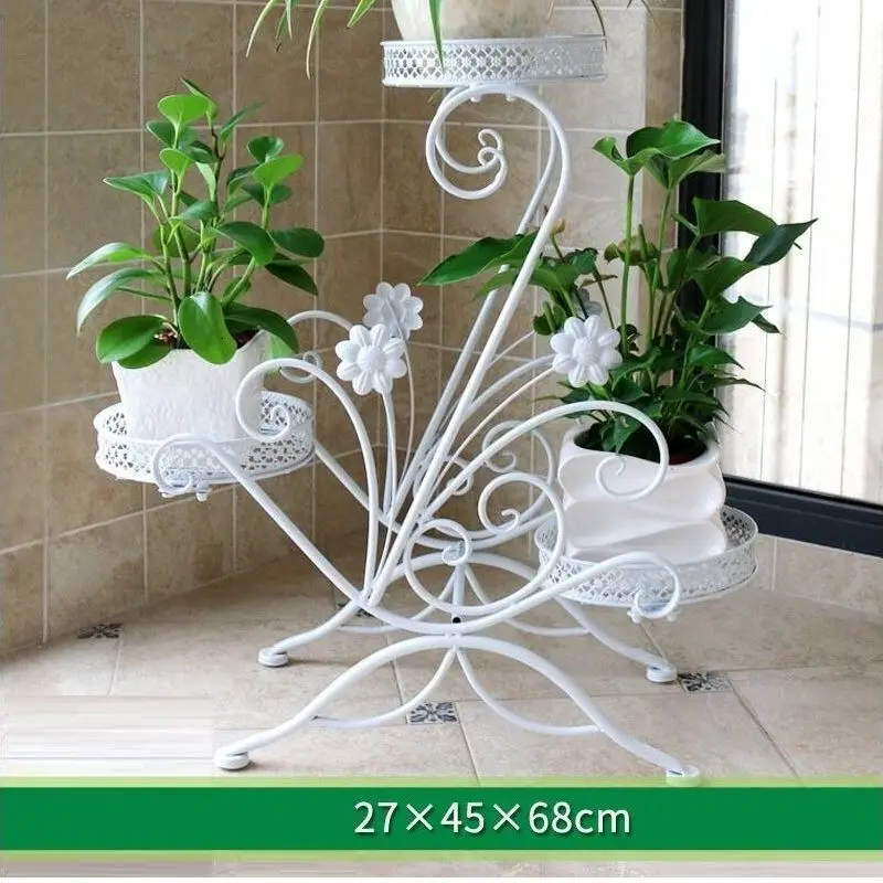 Металлические Декорации для наружных экстерьеров, садовые цветы, балкон, балкон, полка для растений