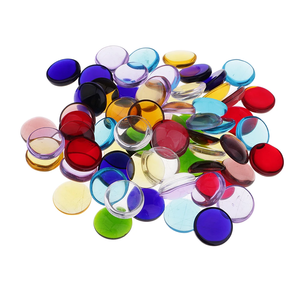 Glass Pebbles Stones Gems Tiles Nuggets Pebble Marbles Mixed, Vase Filler Gem