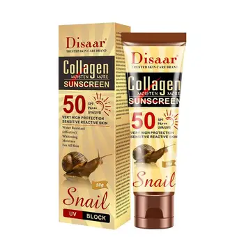 

Sunscreen SPF50 Face Cream Collagen Snail Essence Moisturizing Sun Protection Cream Oil-Control Sun Screen Body Skin Care 50g
